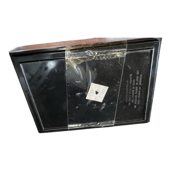 Graphica Plastic Coated Playing Cards 2 Decks 1 Sealed In Box Blck Beige vintage - Picture 2 of 3